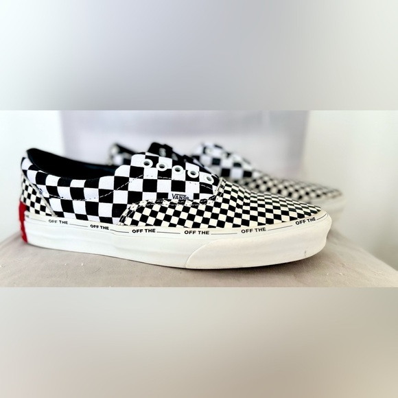 Rare Vans Off The Wall Men's 10 Black/White checker skateboard shoes - Picture 1 of 7